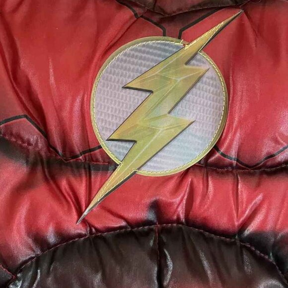 LIKE NEW THE FLASH 1PC MUSCLE HOLOGRAM JUMPSUIT SIZE S 4-6 - Picture 3 of 5